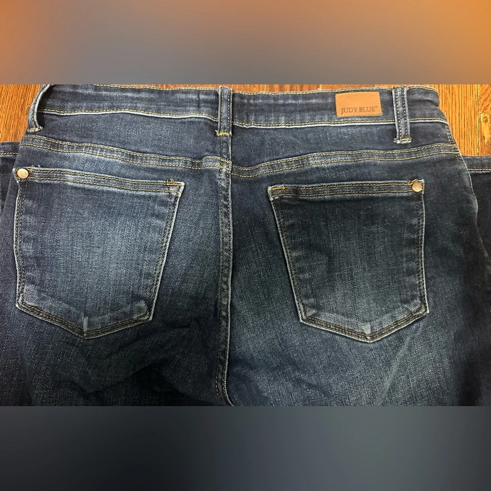 Judy Blue Dark Indigo Skinny Jeans SZ13/31 - Picture 4 of 5